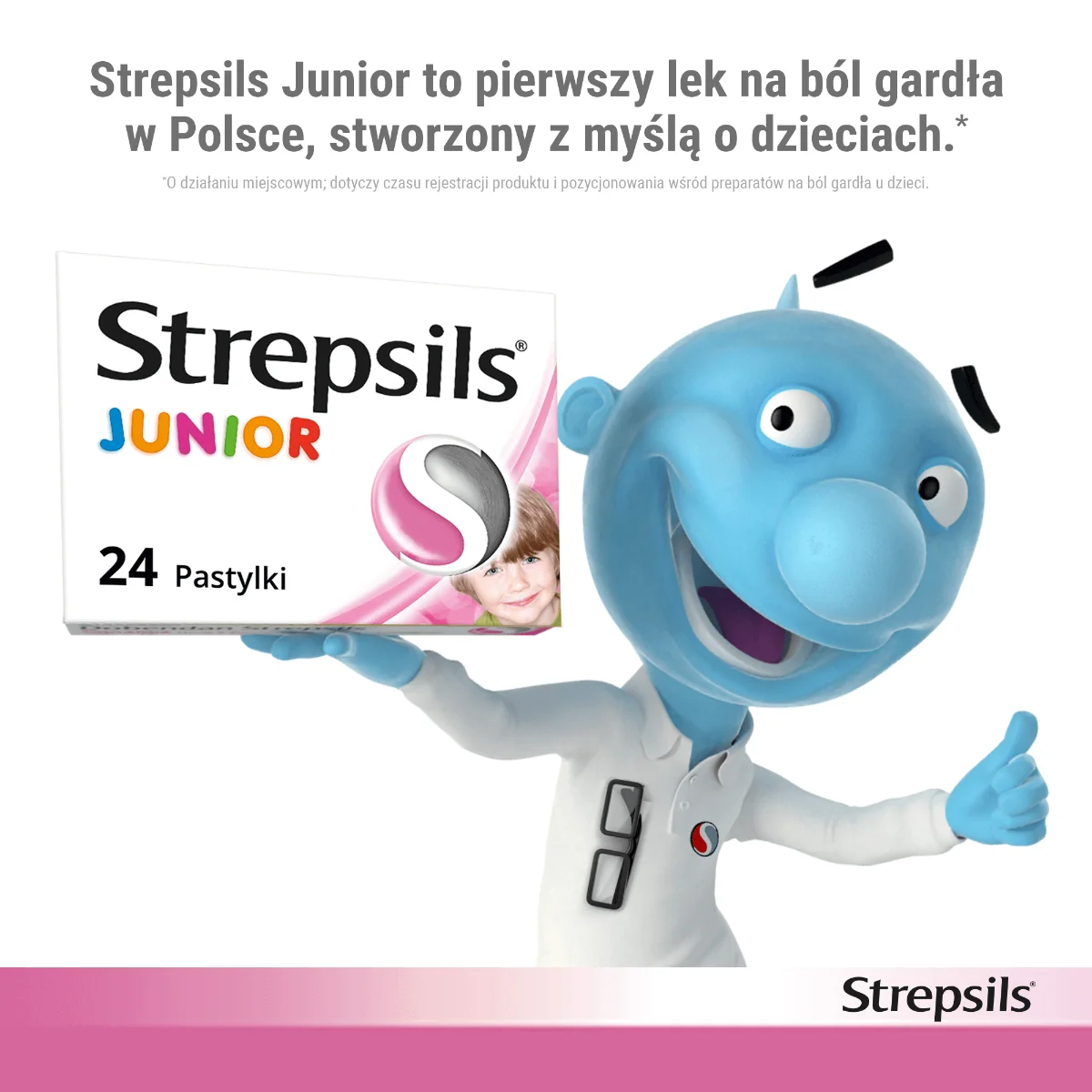 Strepsils Junior 1,2 mg + 0,6 mg 24 pastylki twarde do ssania