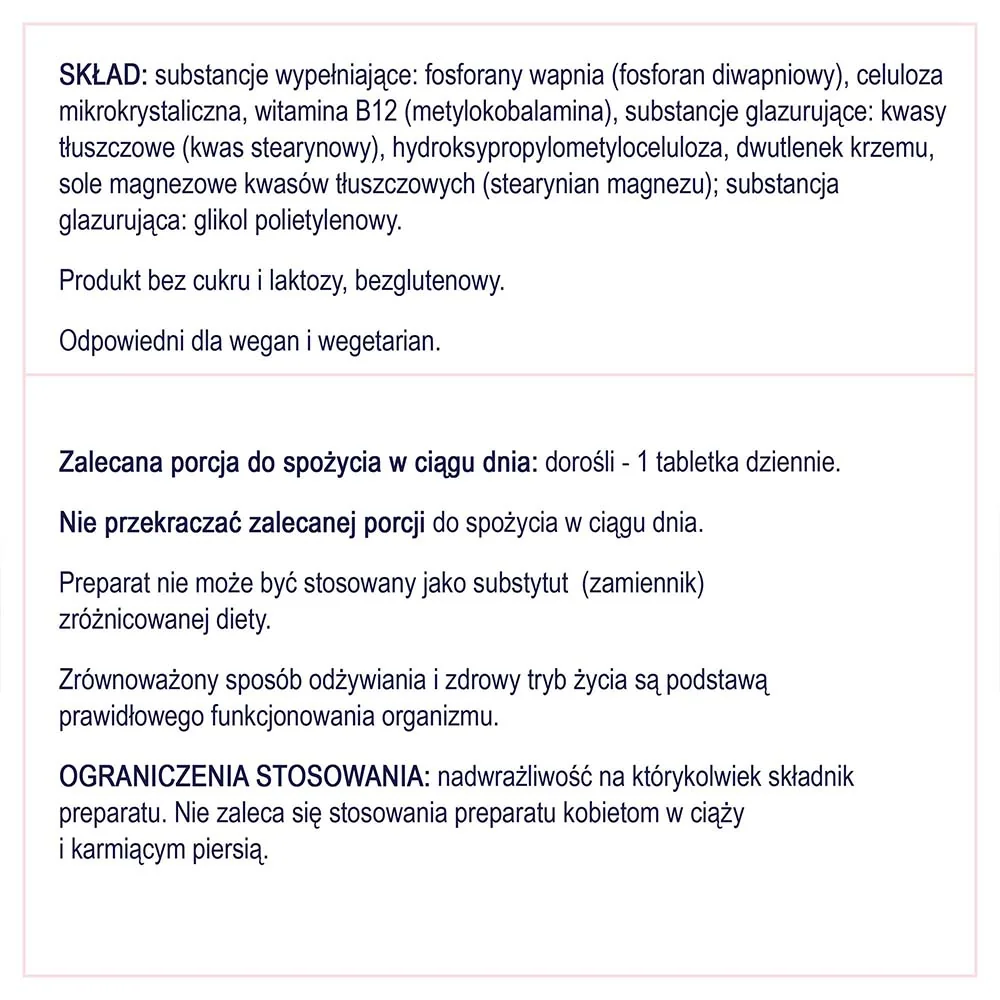 Naturell Metylo B-12 500 suplement diety, 60 tabletek