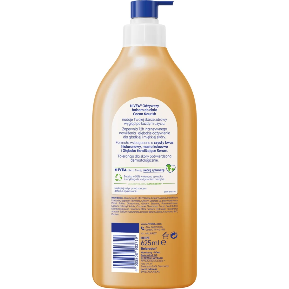 Nivea odżywczy balsam do ciała Cocoa Nourish, 625 ml