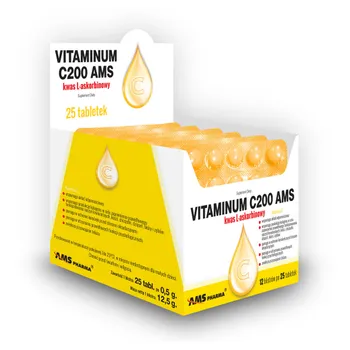 Vitaminum C200 AMS, suplement diety, 25 tabletek 