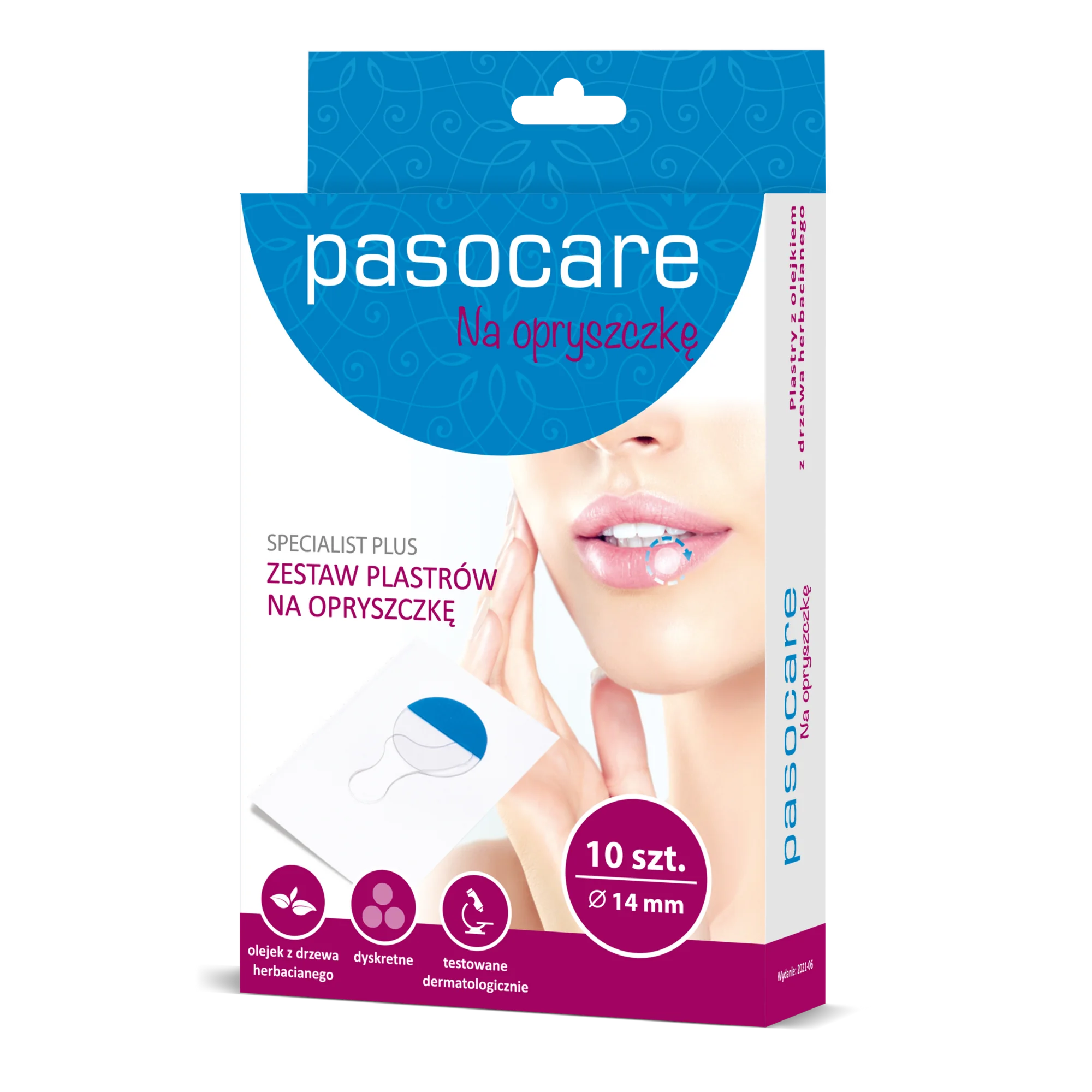 Pasocare Na opryszczkę Specialist Plus zestaw plastrów na opryszczkę Ø 14 mm, 10 sztuk