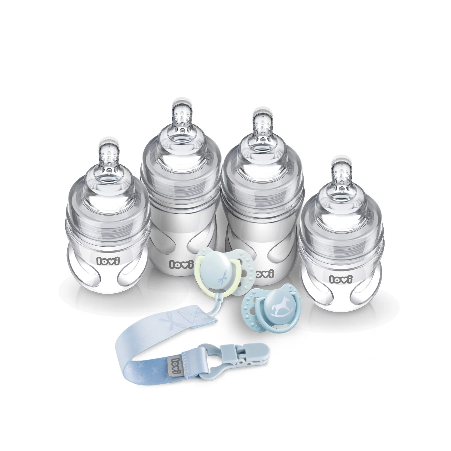 LOVI Zestaw wyprawkowy Baby Shower Boy 4 butelki medical + 2 smoczki