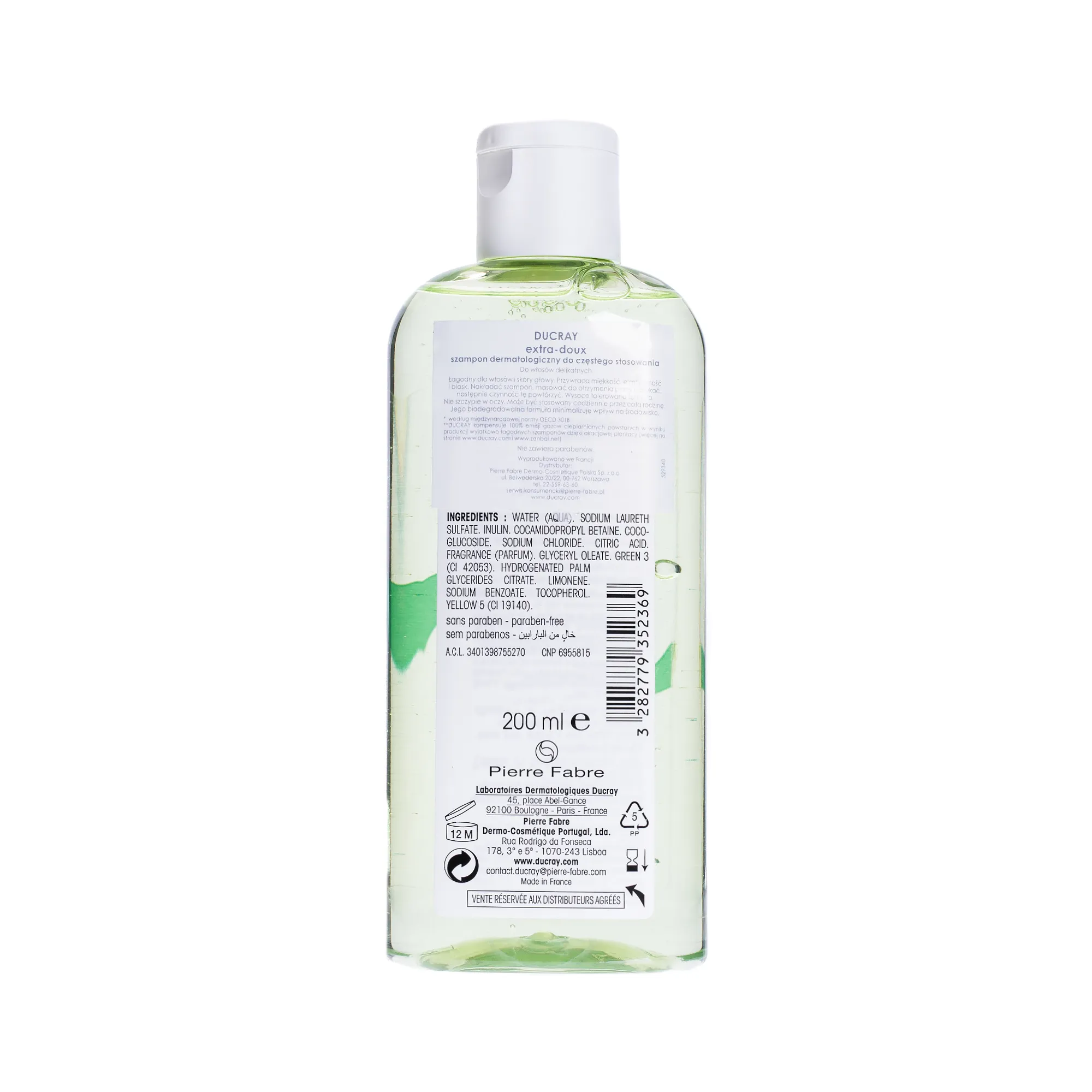 Ducray Extra Doux, szampon dermatologiczny do częstego stosowania, 200 ml 