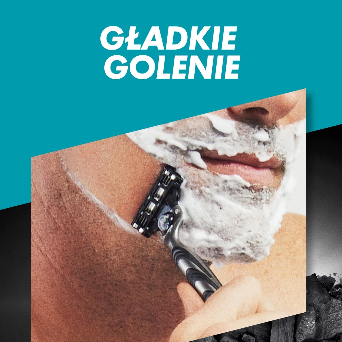 Gillette Mach3 Charcoal ostrza wymienne do maszynki do golenia dla mężczyzn, 5 szt.