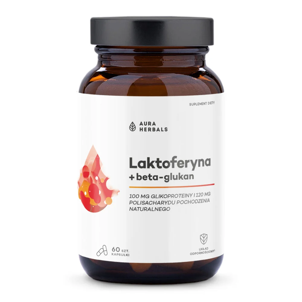 Aura Herbals Laktoferyna + beta-glukan 60 kapsułek