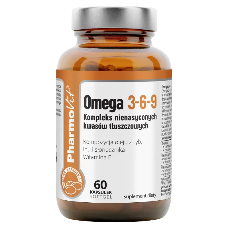 Pharmovit Omega 3-6-9, suplement diety, 60 kapsułek