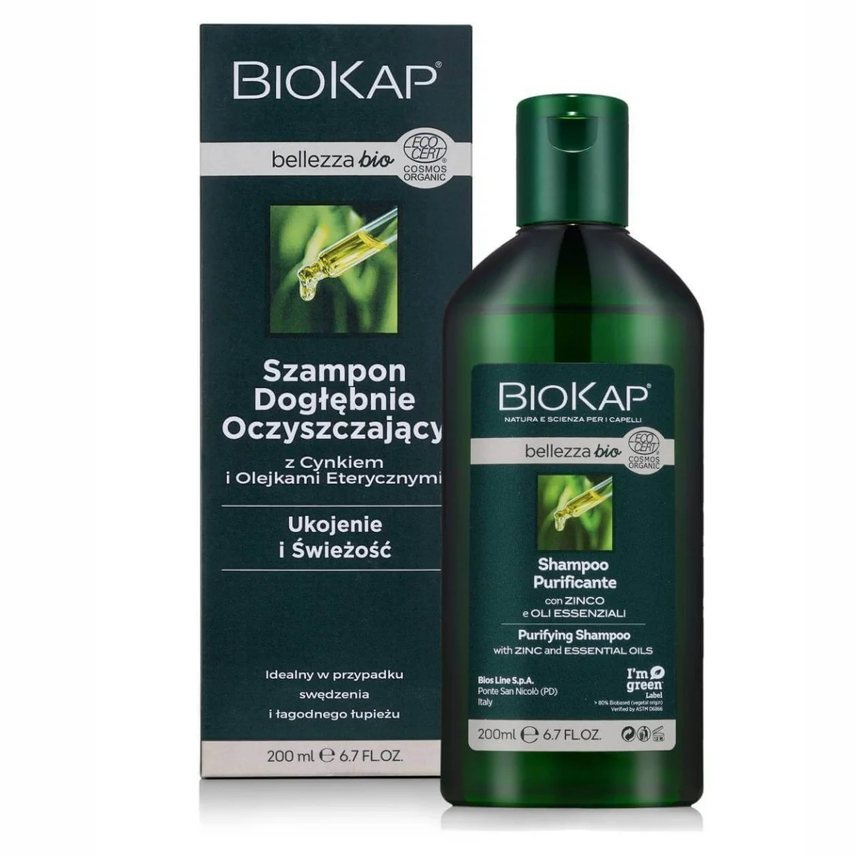 Biokap Bellezza BIO szampon dogłębnie oczyszczający, 200 ml
