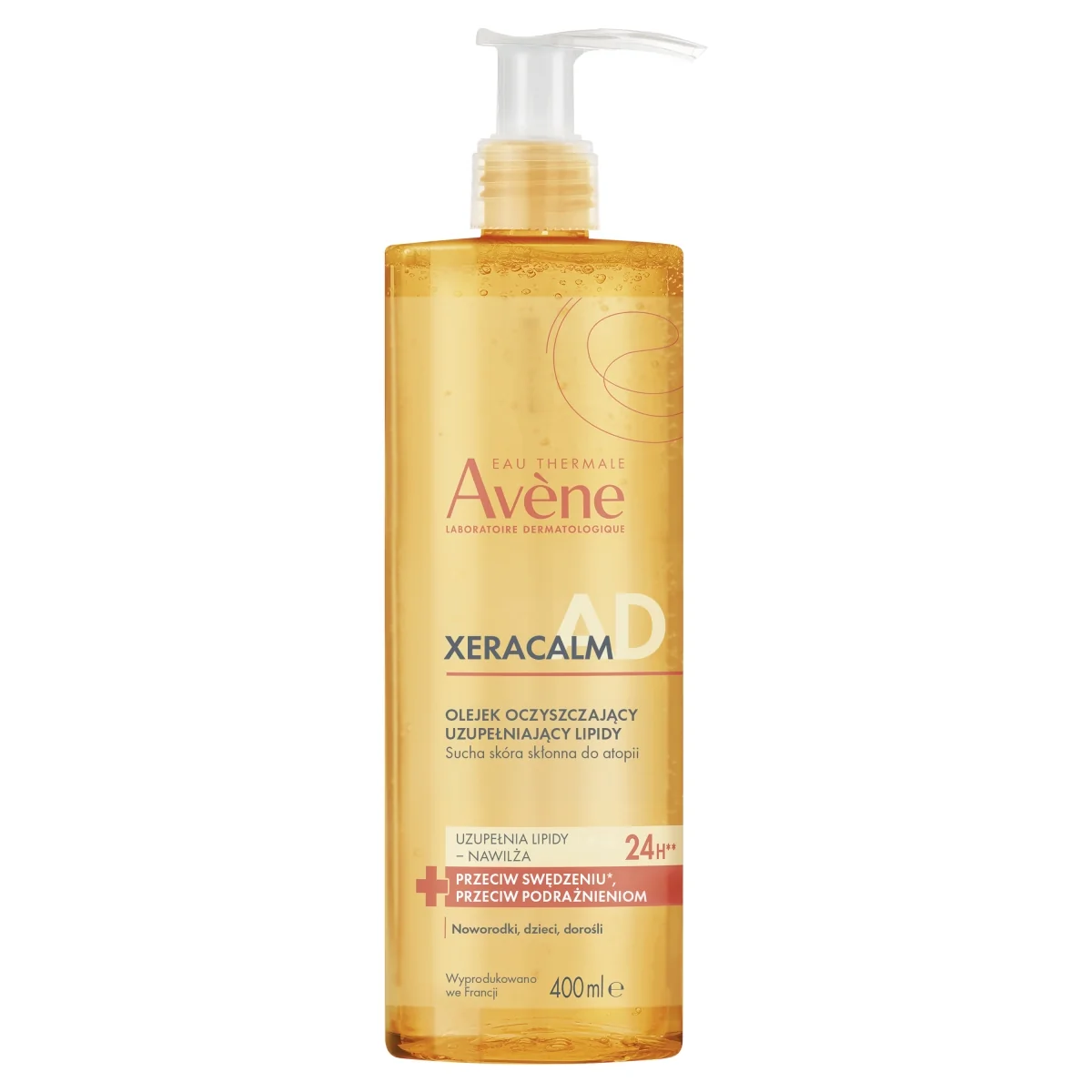 Avène XeraCalm A.D. olejek oczyszczający do mycia, 400 ml