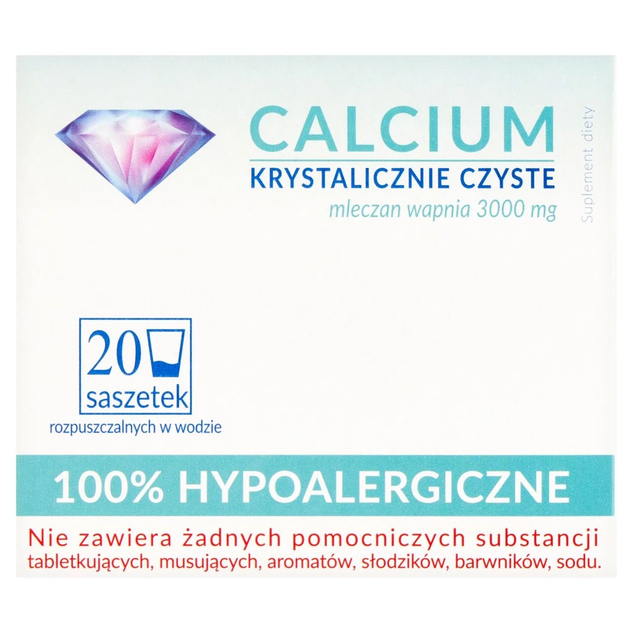 Calcium Krystalicznie Czyste 100% 20 saszetek