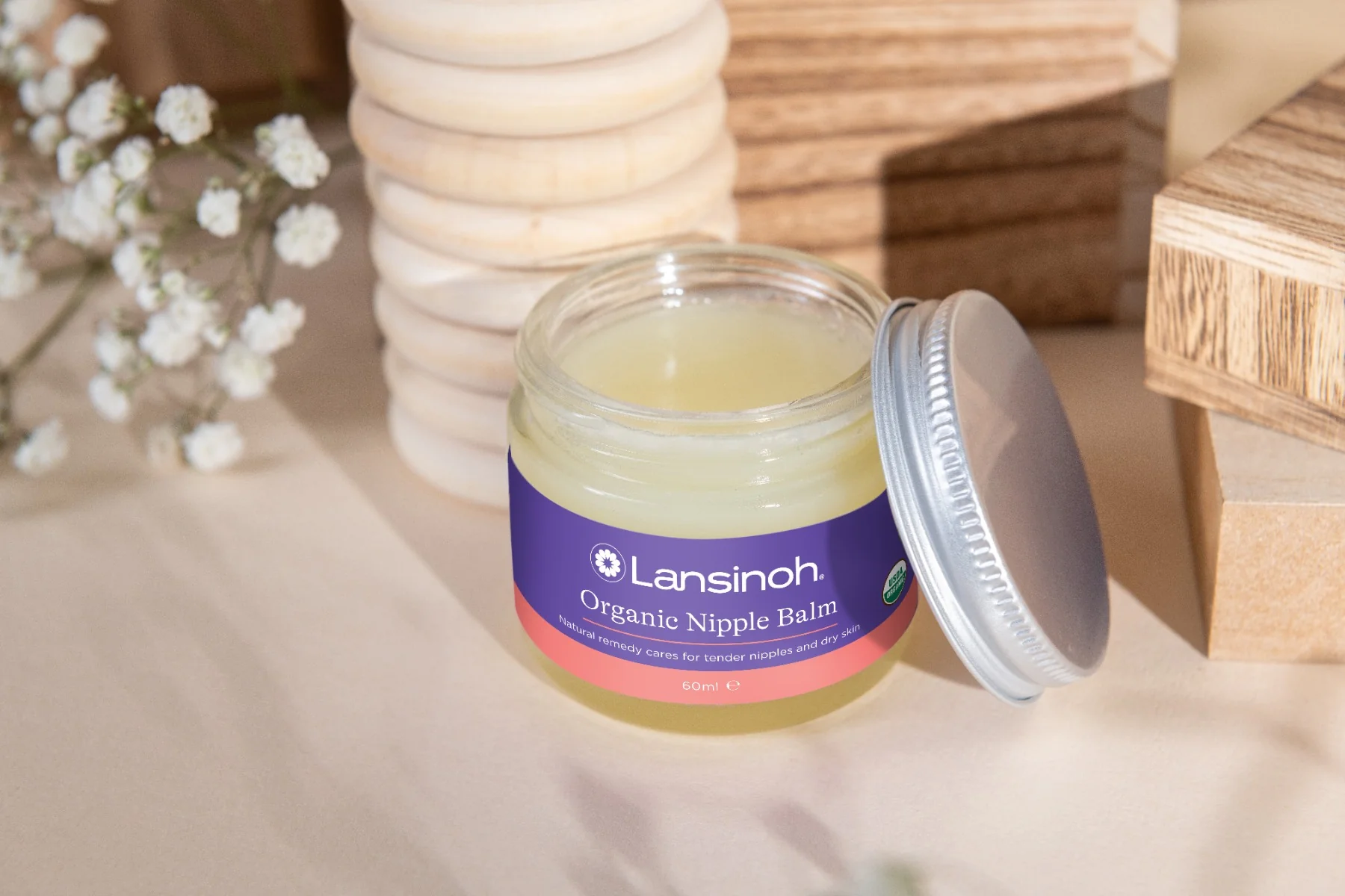 Lansinoh organiczny balsam do brodawek piersi, 60 ml