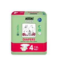 Muumi Baby 4, Pieluszki Ekologiczne 7-14 KG, 46 szt.