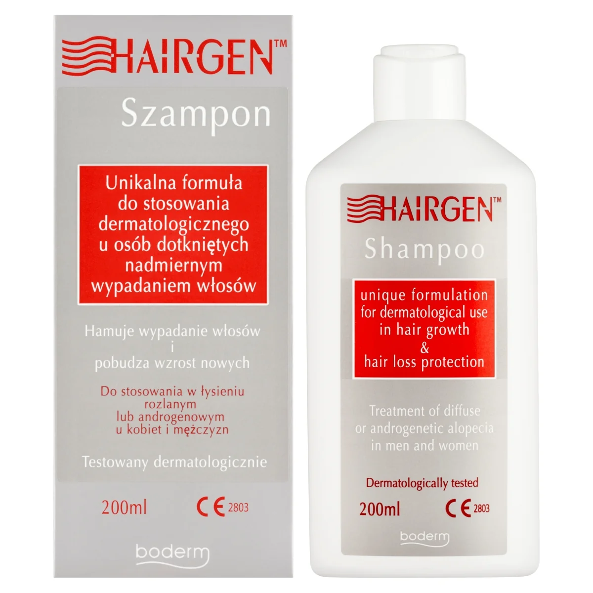 Hairgen szampon przeciw wypadaniu włosów i łysieniu androgenowemu, 200 ml