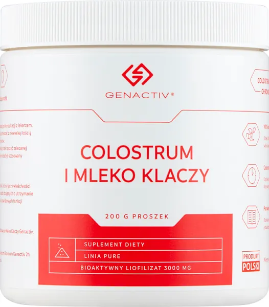 Genactiv Colostrum i mleko klaczy, suplement diety, 200 g