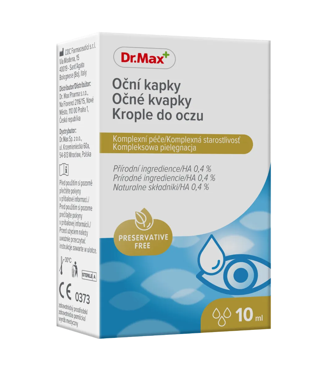 Regeneracyjne i ochronne krople do oczu Dr.Max, 10 ml
