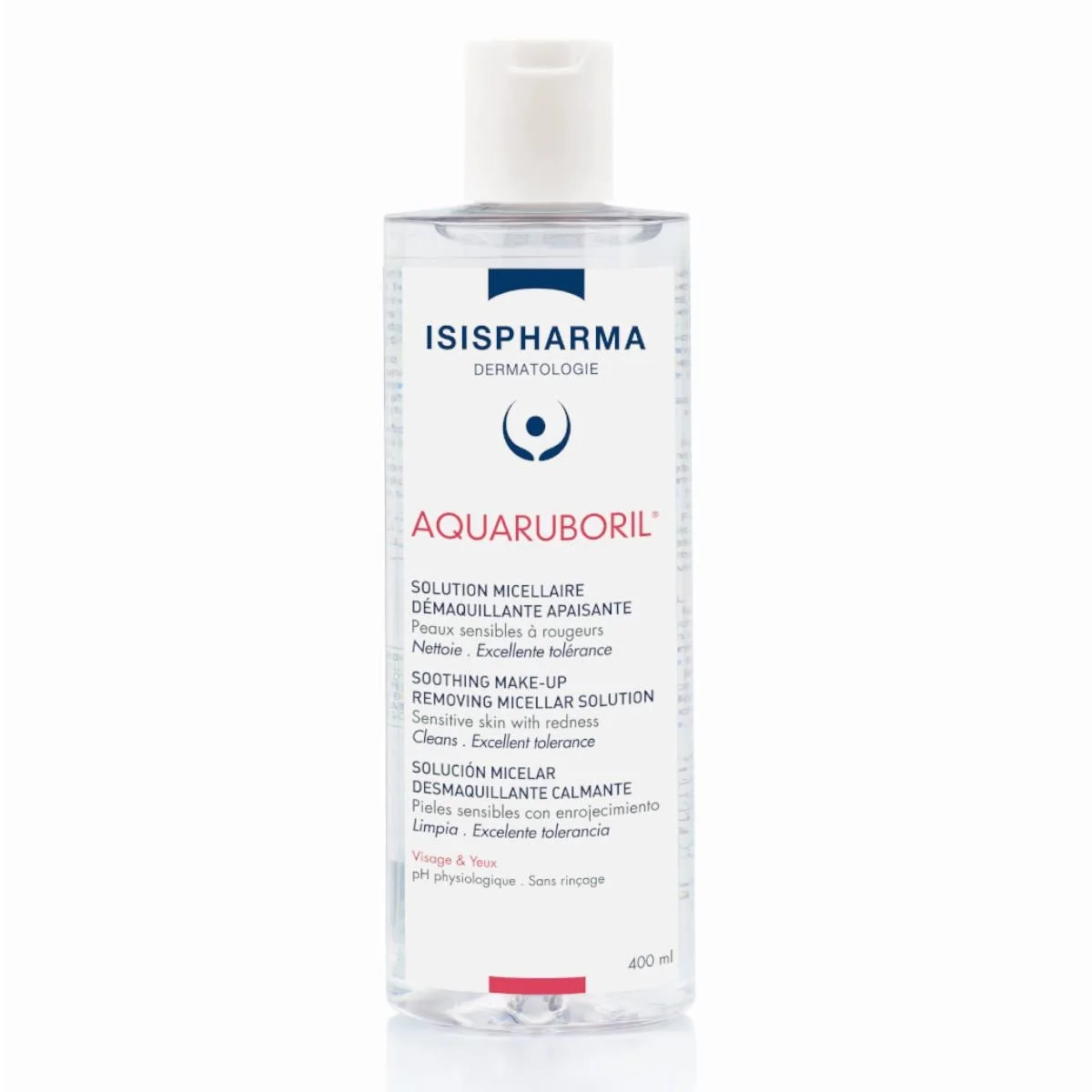 Isispharma Aquaruboril woda micelarna do skóry naczyniowej ze skłonnością do rumienia, 400 ml