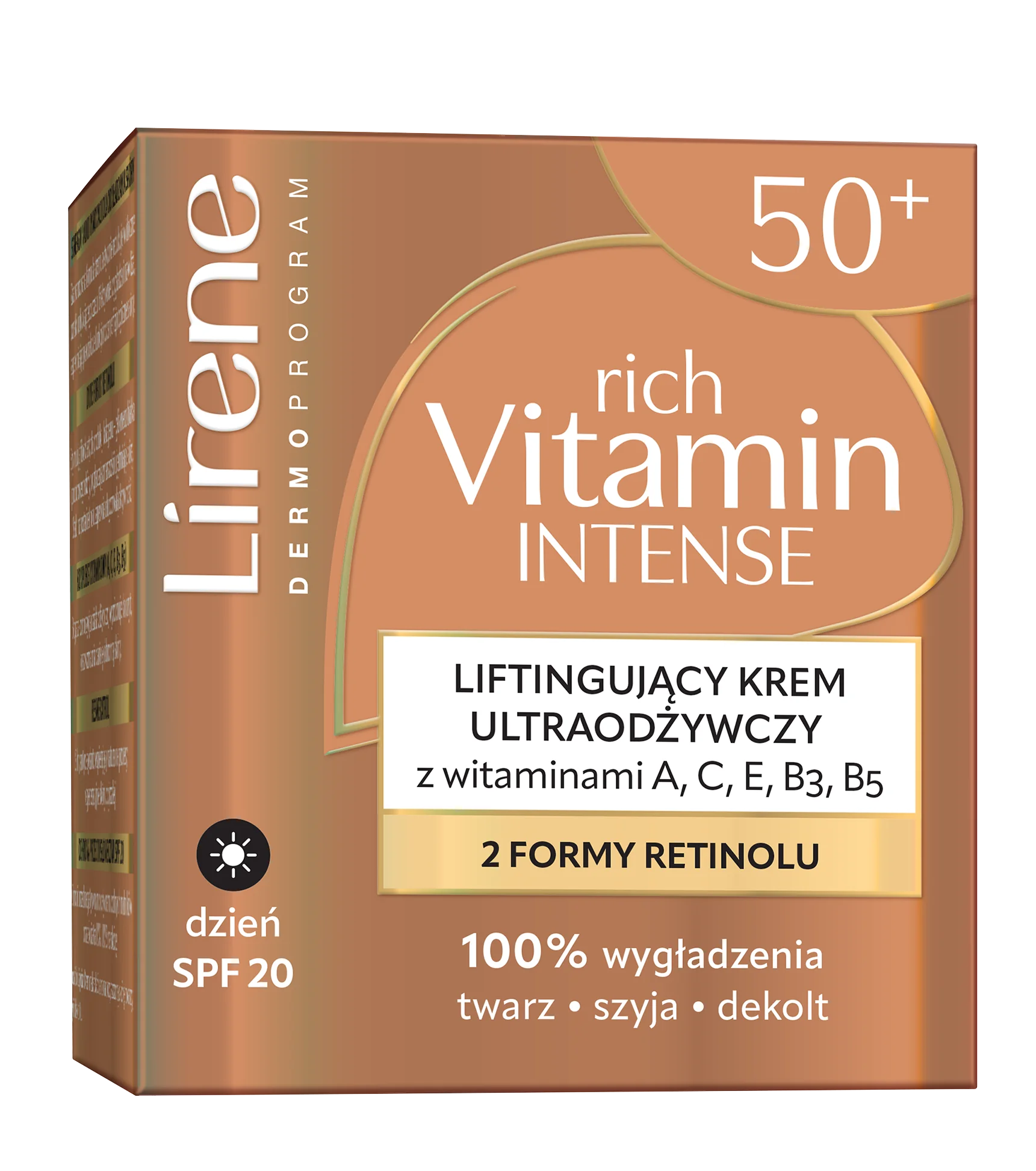 Lirene liftingujący krem ultraodżywczy z SPF 20 50+, 50 ml