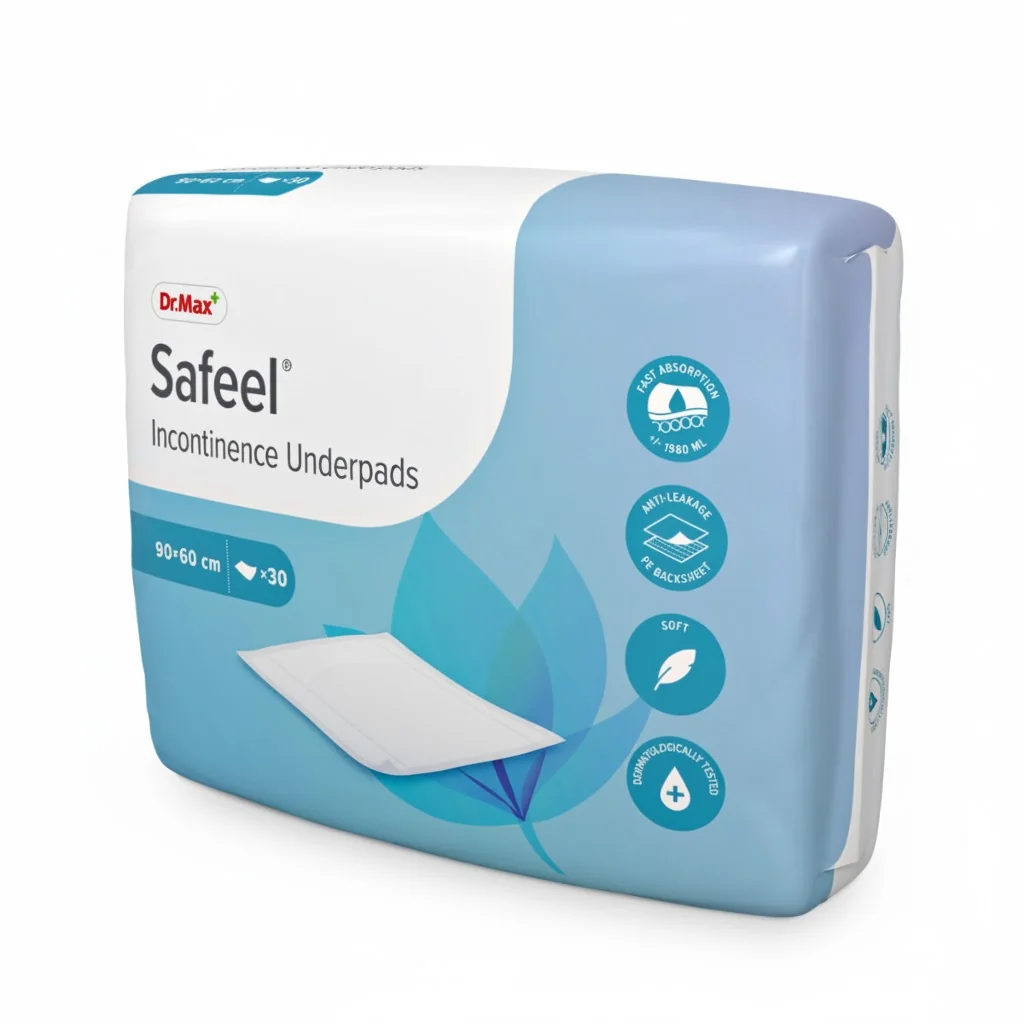 Safeel Incontinence Underpads Dr. Max podkłady chłonne, 30 sztuk