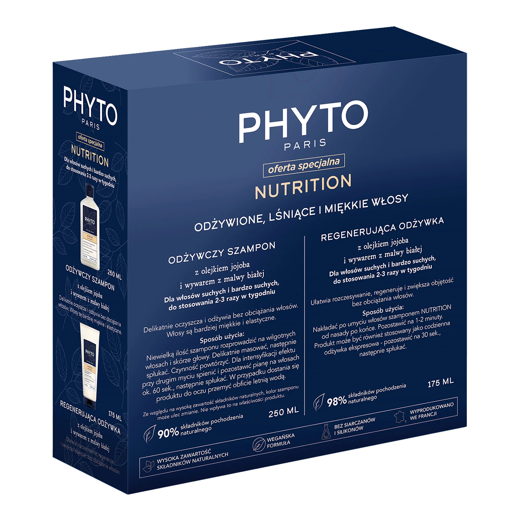 Phyto Nutrition Zestaw szampon, 250 ml + odżywka, 175 ml