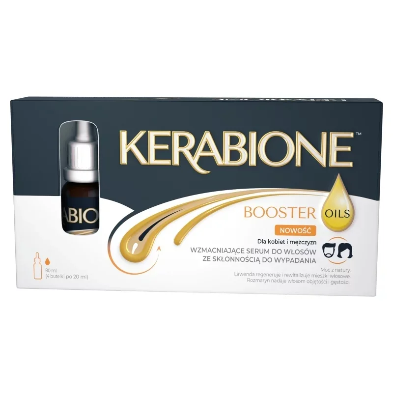 Kerabione Booster Oils serum wzmacniające do włosów, 4 ampułki po 20ml