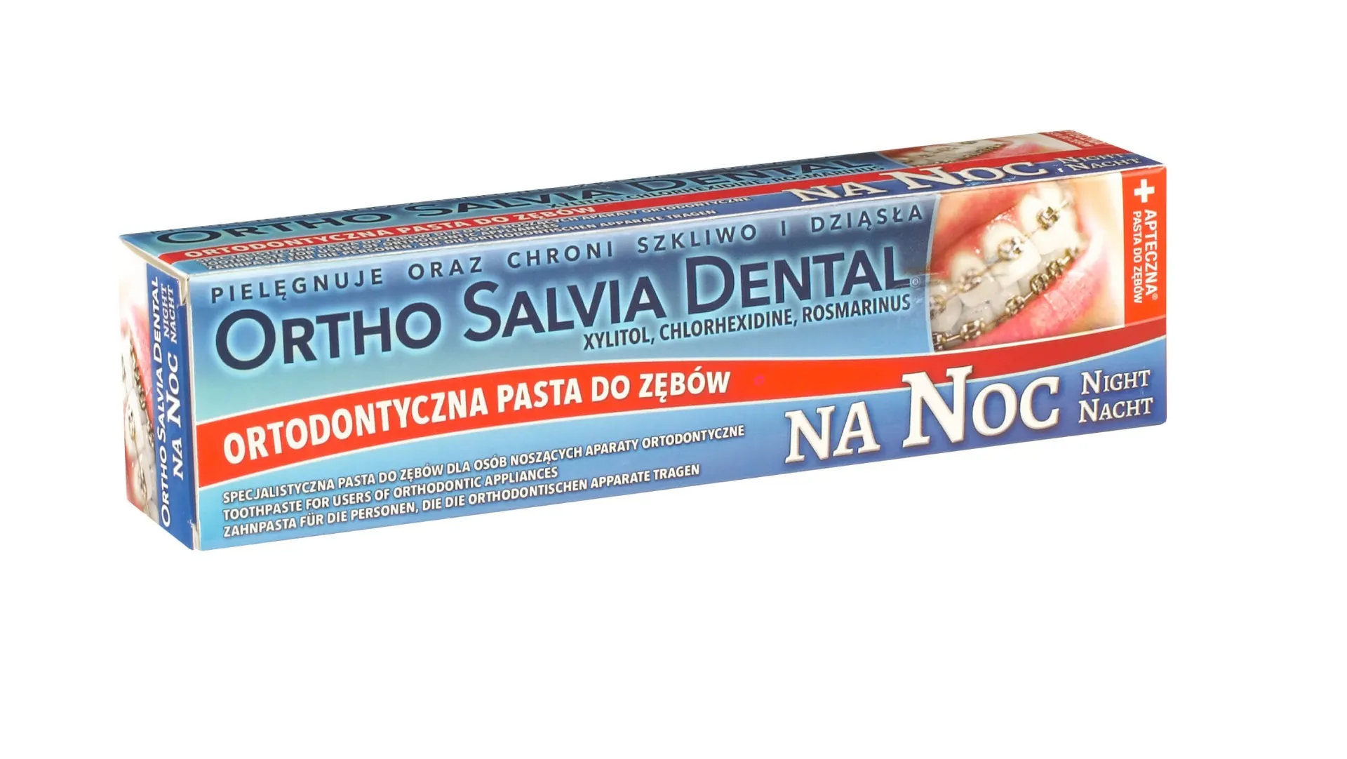 Ortho Salvia Dental, pasta do zębów na noc, 75 ml