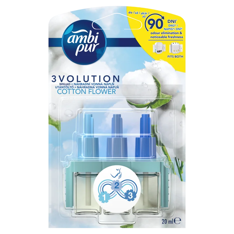 Ambi Pur Flowers & Spring wkład do elektrycznego odświeżacza powietrza Cotton Flower, 20 ml