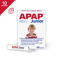 Apap Junior, 250 mg, granulat, 10 saszetek