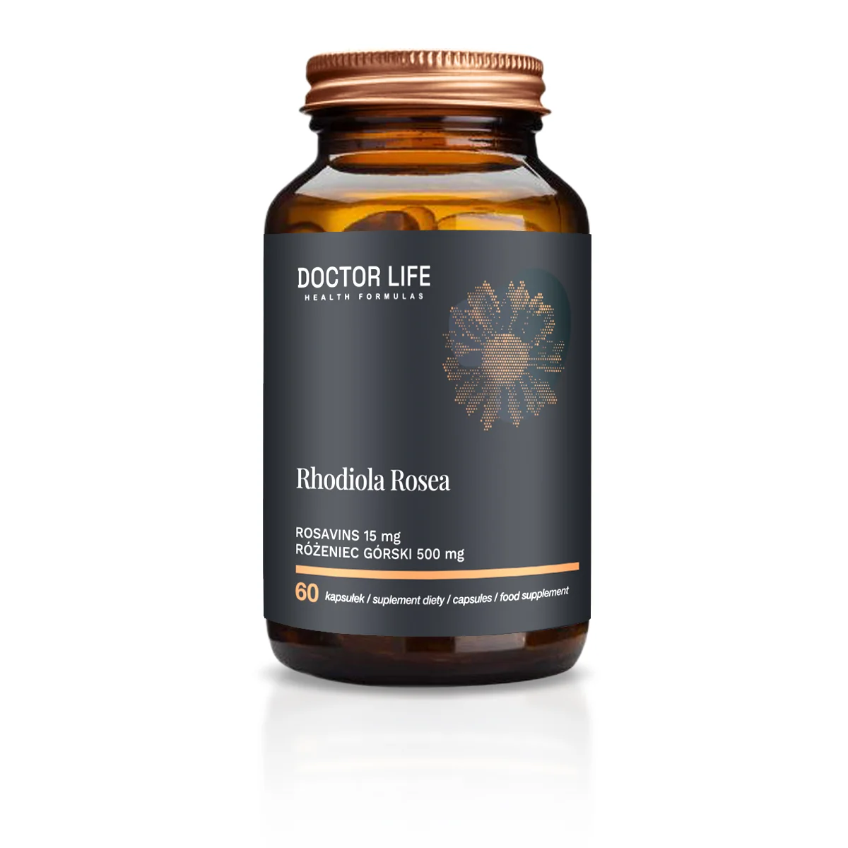 Doctor Life Rhodiola Rosea Różeniec górski 500 mg, 60 kapsułek