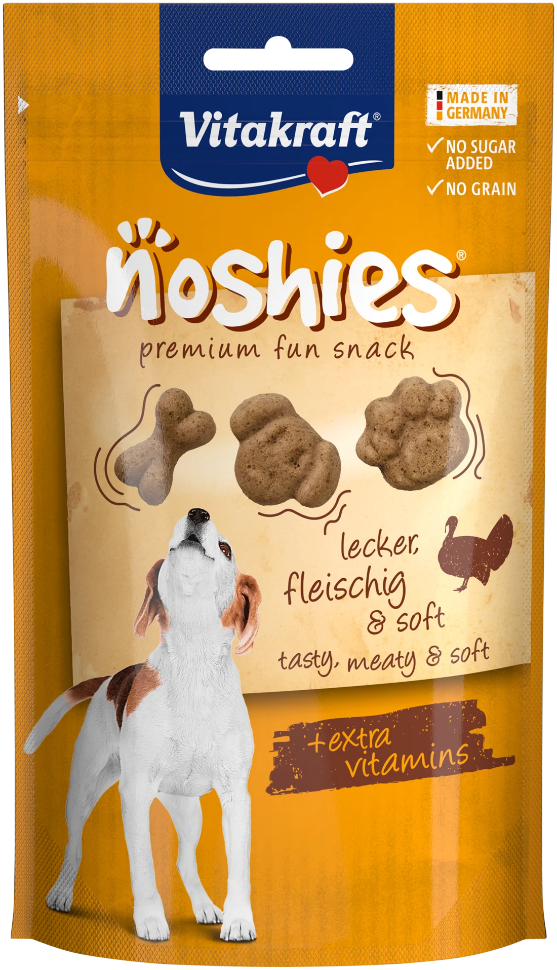 Vitakraft Noshies przysmak dla psa z indykiem, 90 g