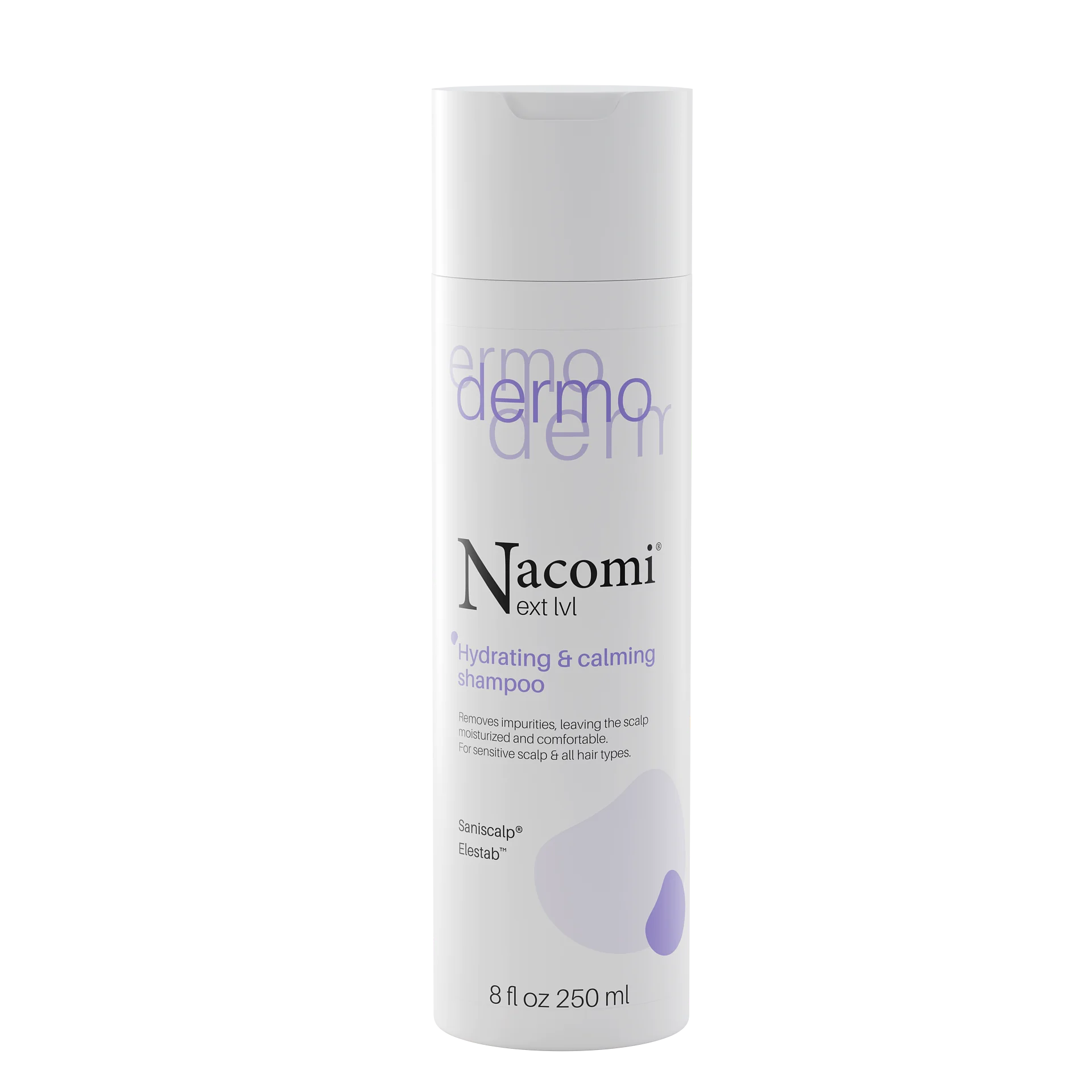 Nacomi Next Lvl Dermo nawilżający i łagodzący szampon do włosów, 250 ml