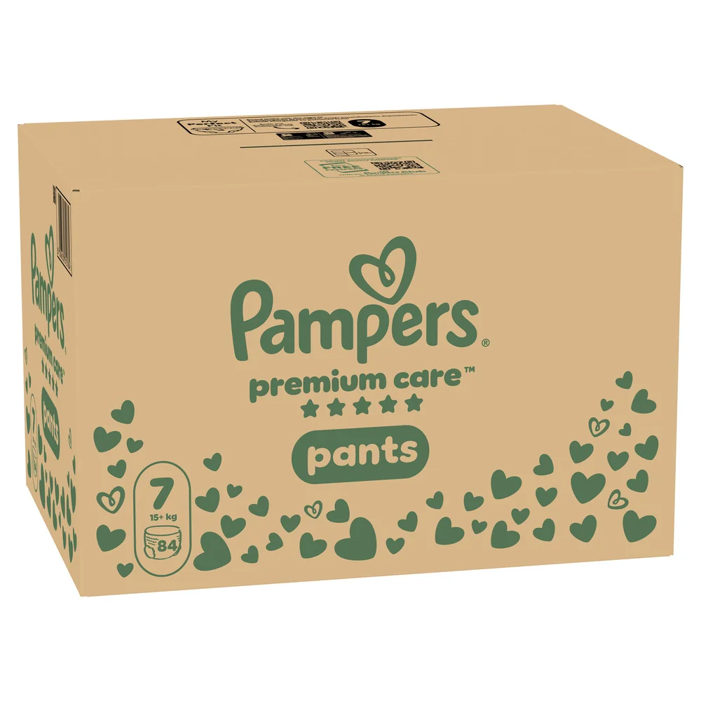 Pampers Premium Care Pants 7 pieluchomajtki, rozmiar 7, 15+ kg, 84 sztuki