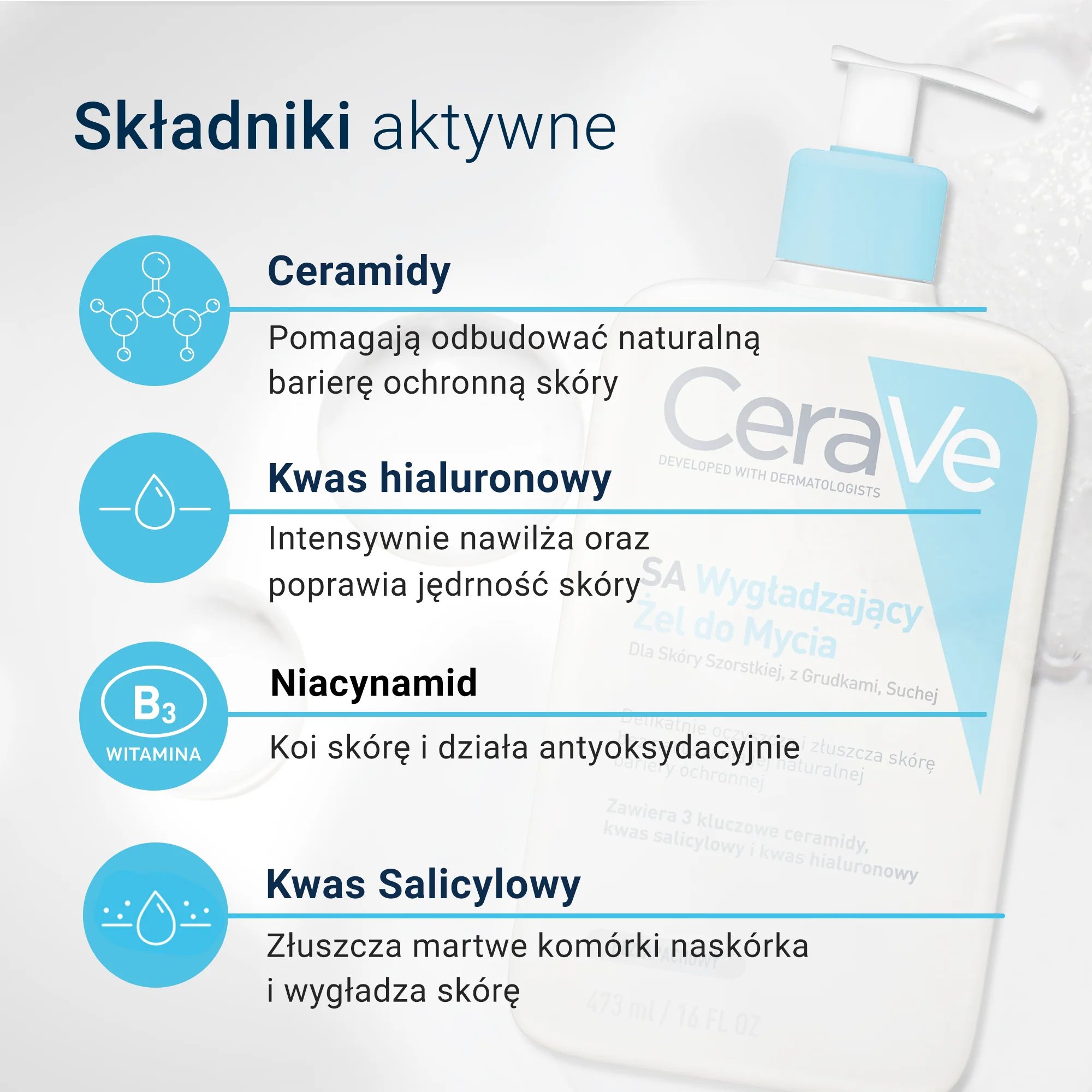 CeraVe wygładzający żel do mycia, 473 ml