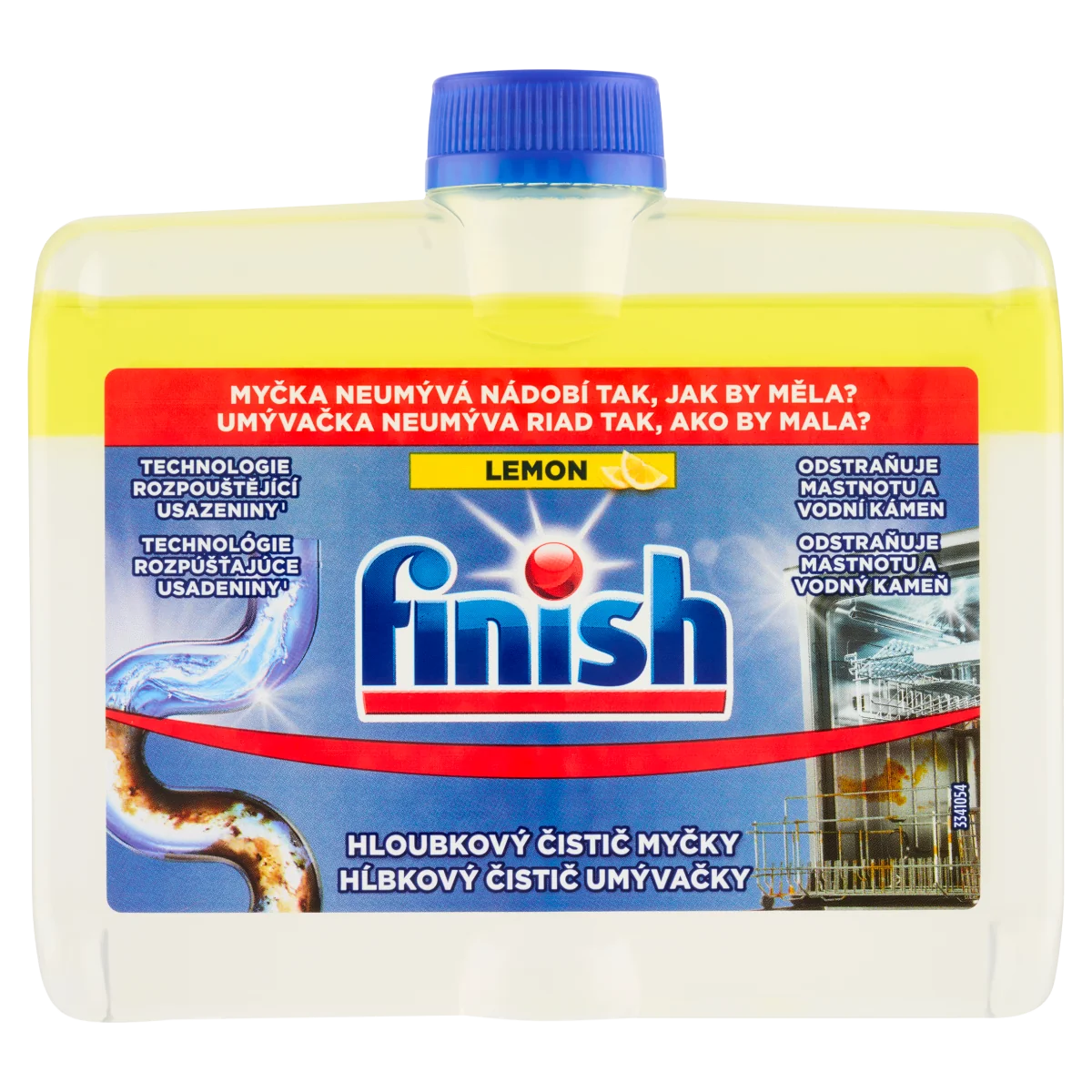Finish płyn do czyszczenia zmywarki Lemon, 250 ml