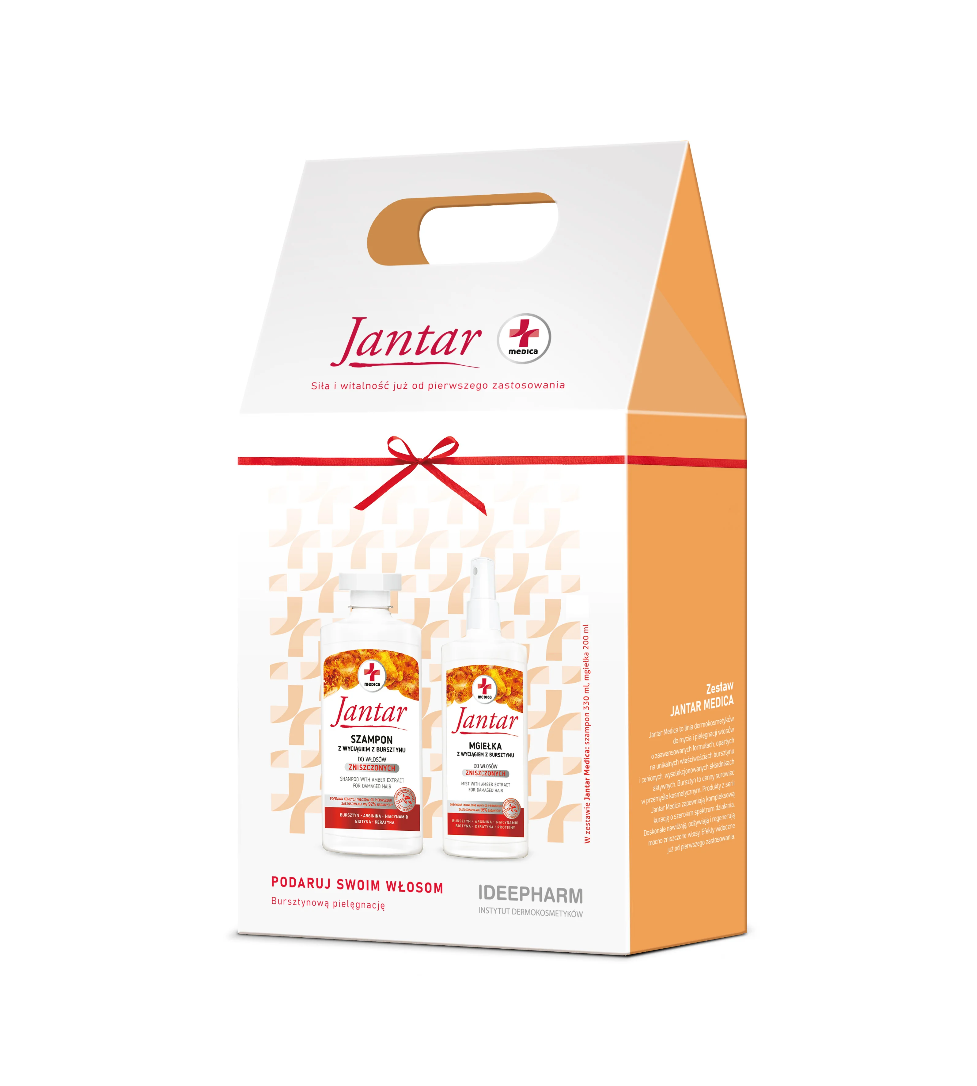 Jantar Zestaw szampon, 330 ml + mgiełka, 200 ml