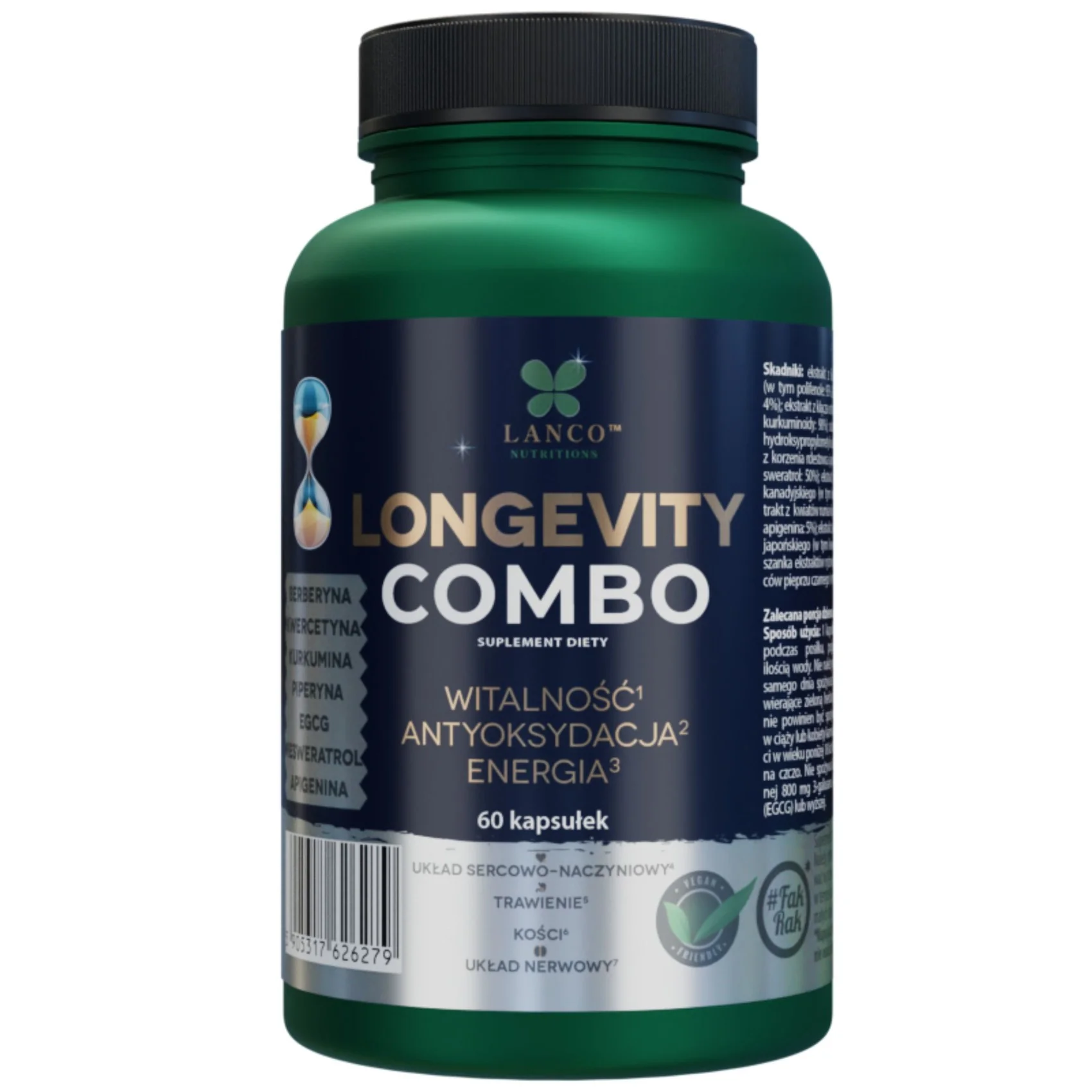 Lanco Nutritions Longevity Combo 60 kapsułek