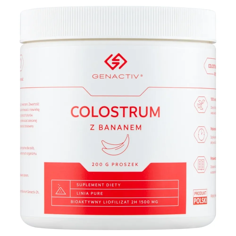 Genactiv Colostrum z bananem proszek, 200 g