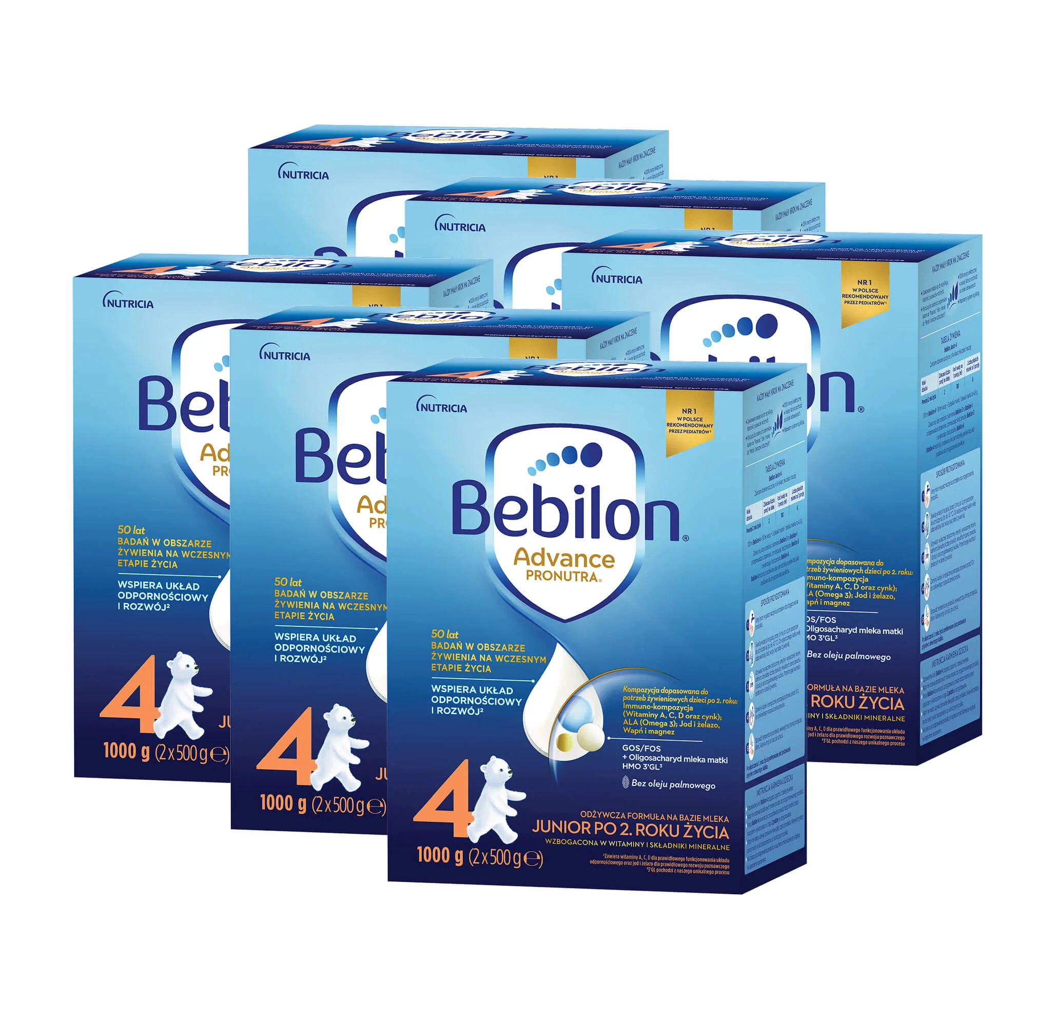 Bebilon 4 Advance Pronutra Junior mleko modyfikowane po 2. roku życia, 6x1000 g