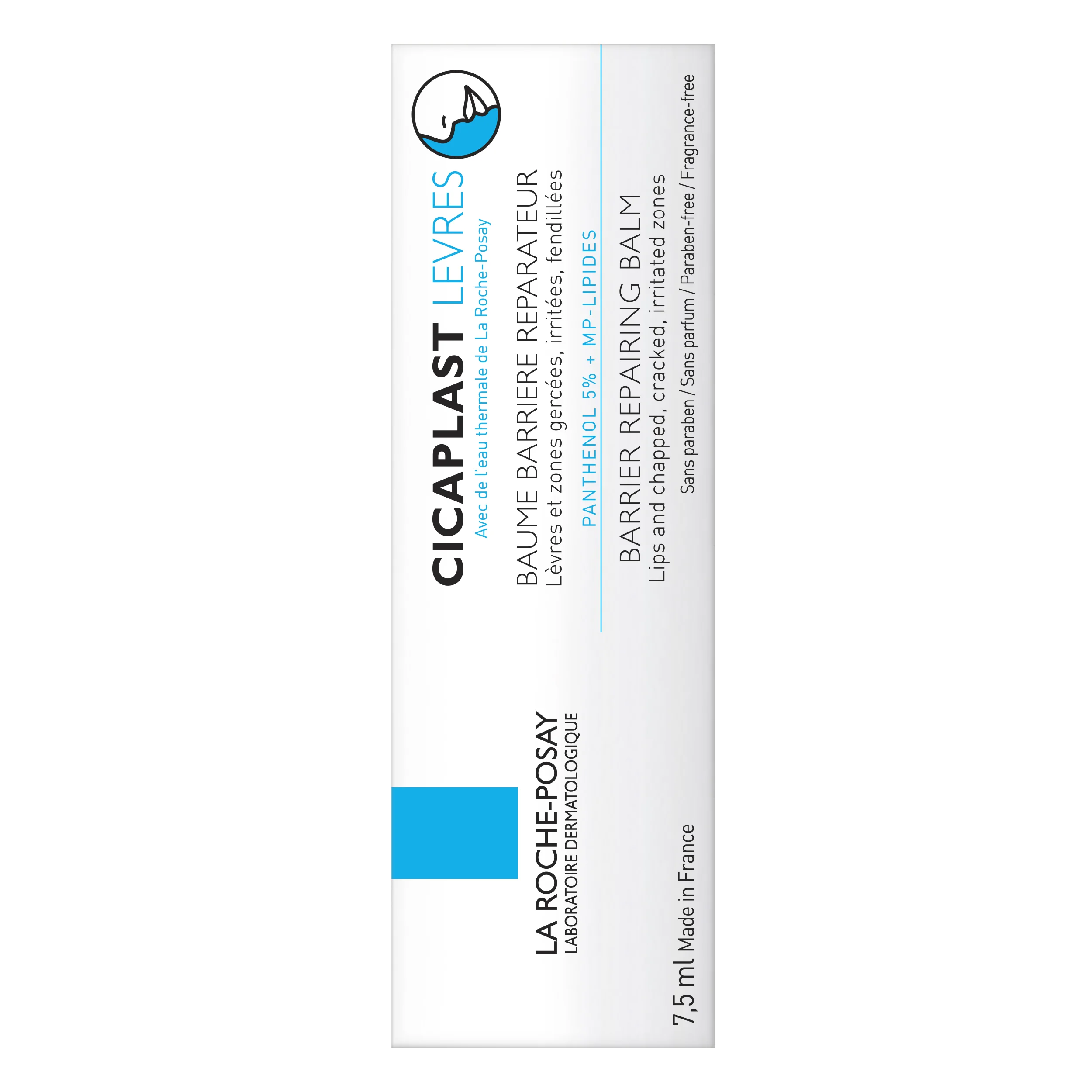 La Roche-Posay Cicaplast barierowy balsam do ust o działaniu regenerującym, 7,5 ml