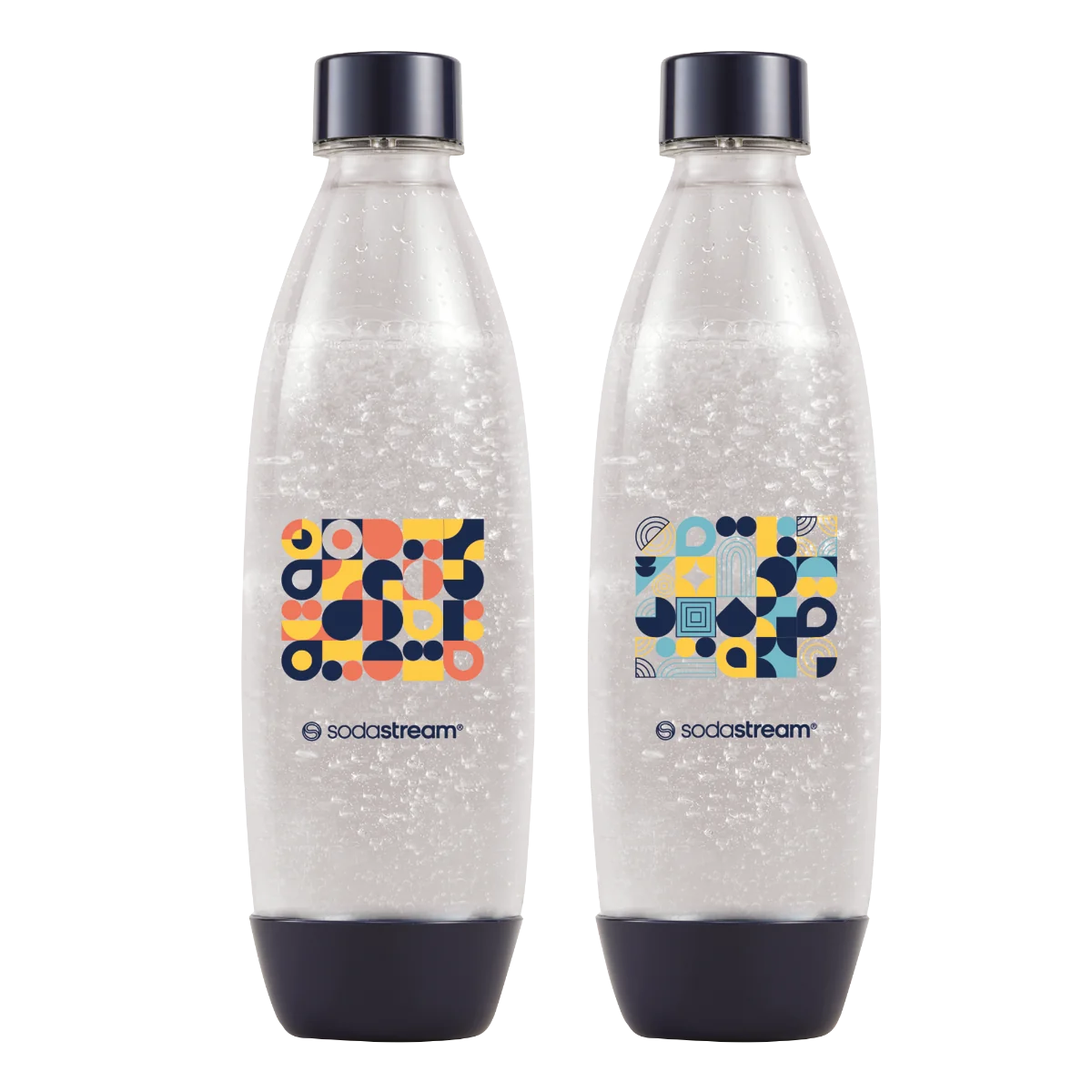 SodaStream Fuse Bubble Mosaic butelki do gazowania wody, 2 x 1 l