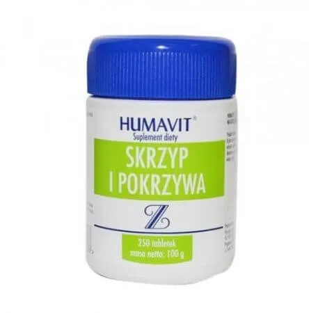 Humavit Z, skrzyp i pokrzywa, suplement diety, 250 tabletek 