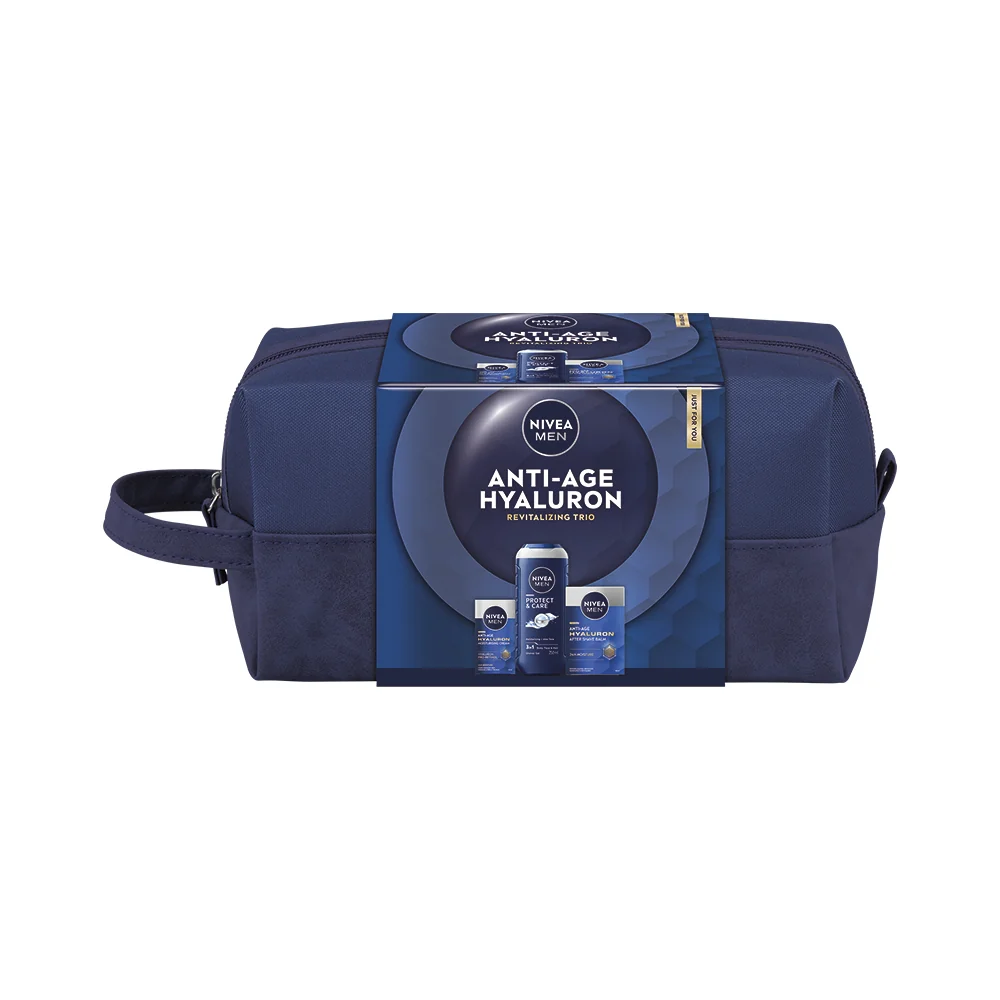 Nivea Men Anti-Age Hyaluron Zestaw żel pod prysznic, 250 ml + balsam po goleniu, 100 ml + krem, 50 ml