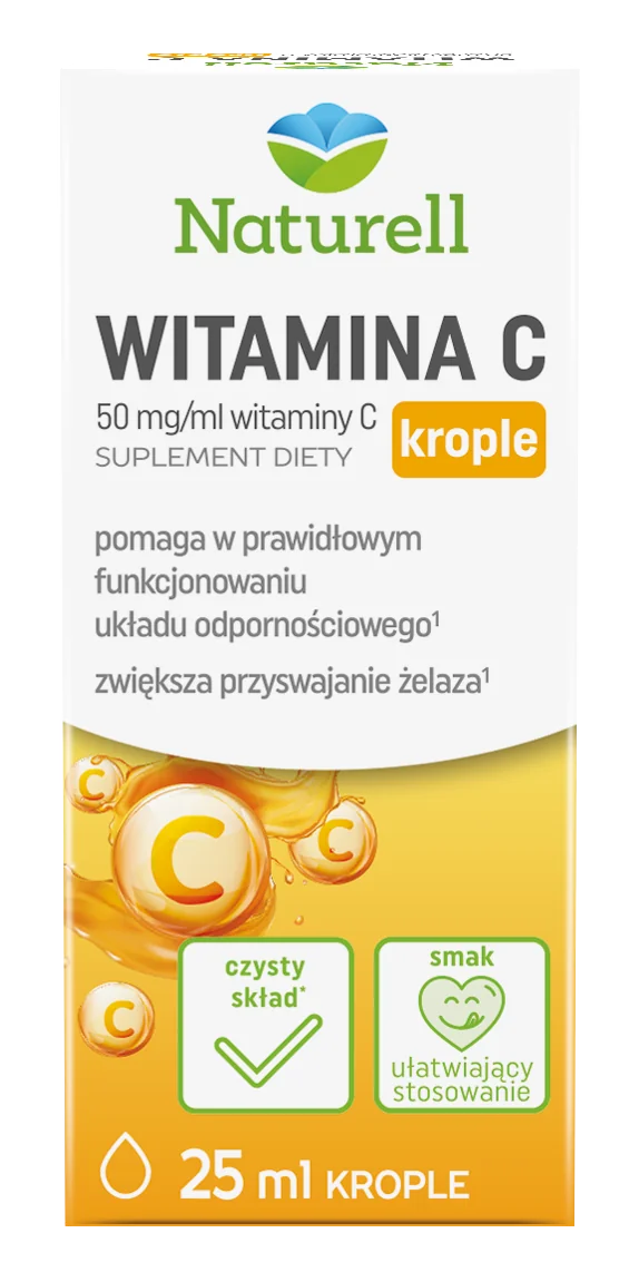Naturell Witamina C krople, 25 ml