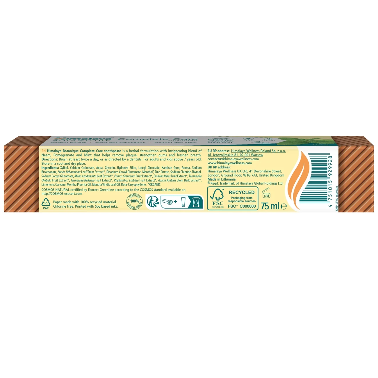 Himalaya Botanique Complete Care pasta do zębów z miętą 75 ml