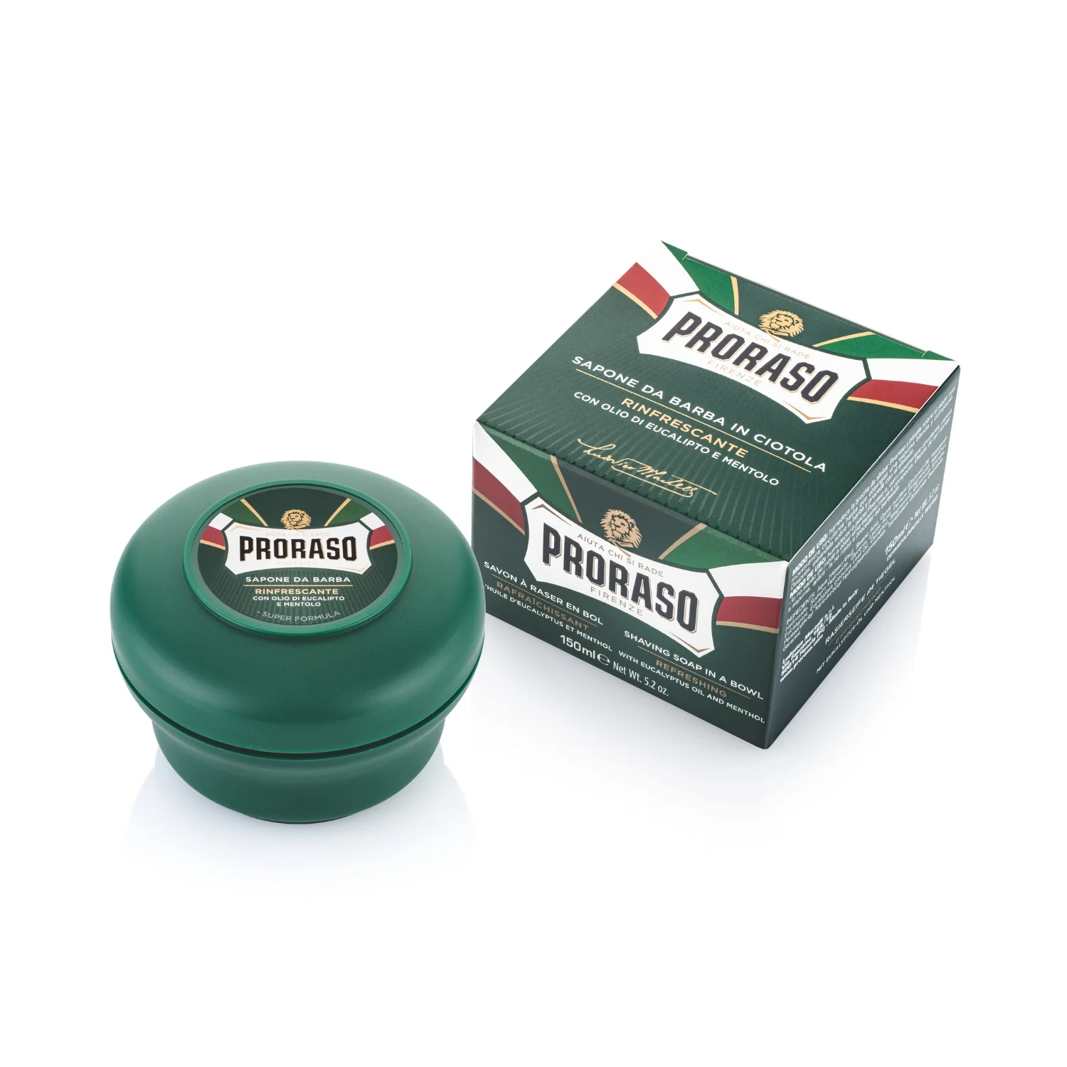 Proraso orzeźwiające mydło do golenia z olejkiem mentholowym i eukaliptusowym, 150 ml