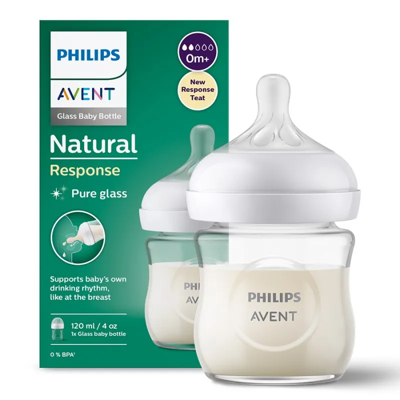 Philips Avent responsywna butelka dla niemowląt Natural SCY930/01 szklana, 120 ml