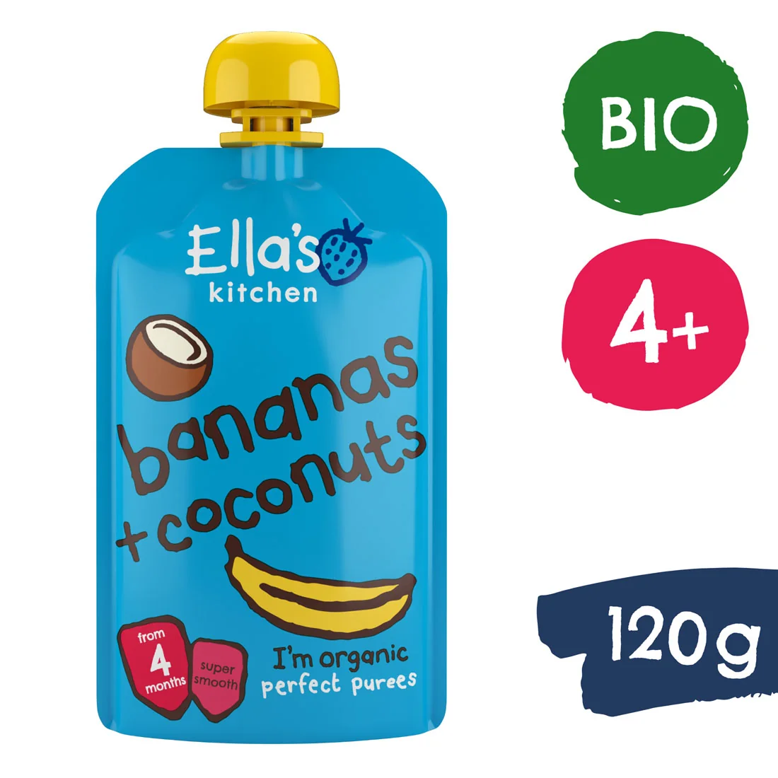 Ella's Kitchen BIO banan i kokos, 120 g