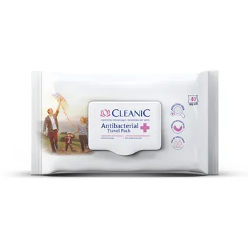 Cleanic Antibacterial Travel Pack, chusteczki odświeżające, 40 sztuk 