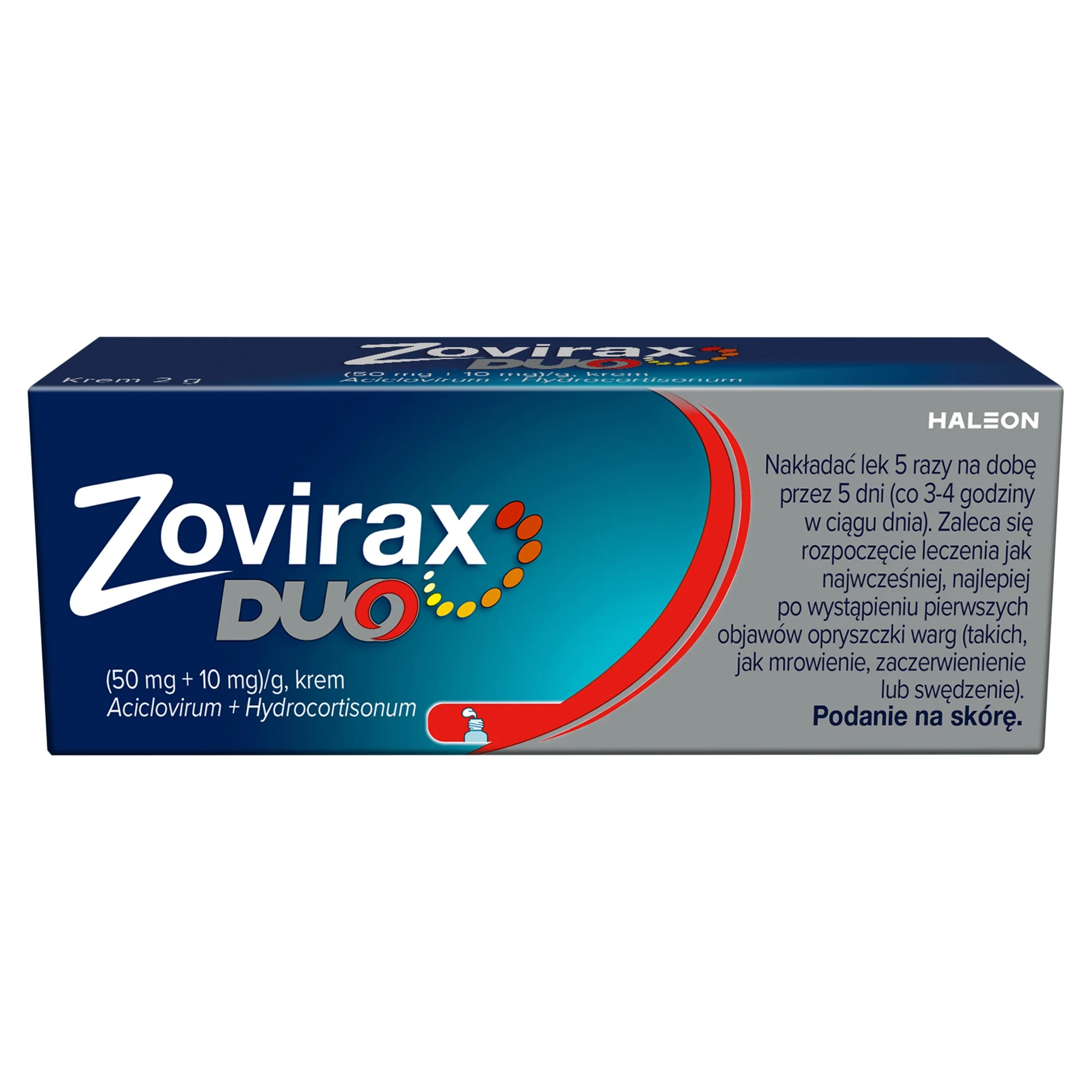 Zovirax DUO (50 mg 10 mg )/g krem, 2 g