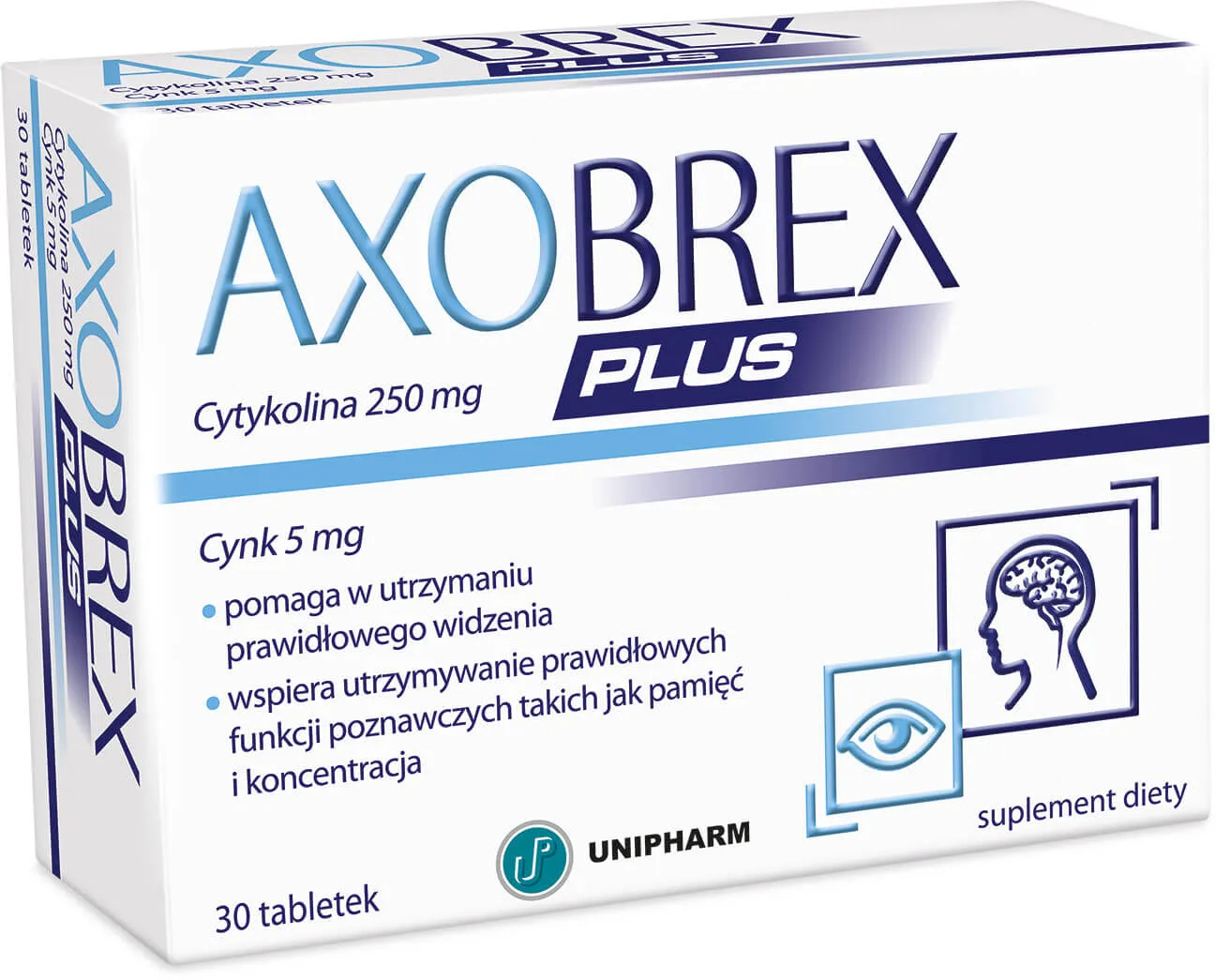 Axobrex Plus, suplement diety, 30 tabletek