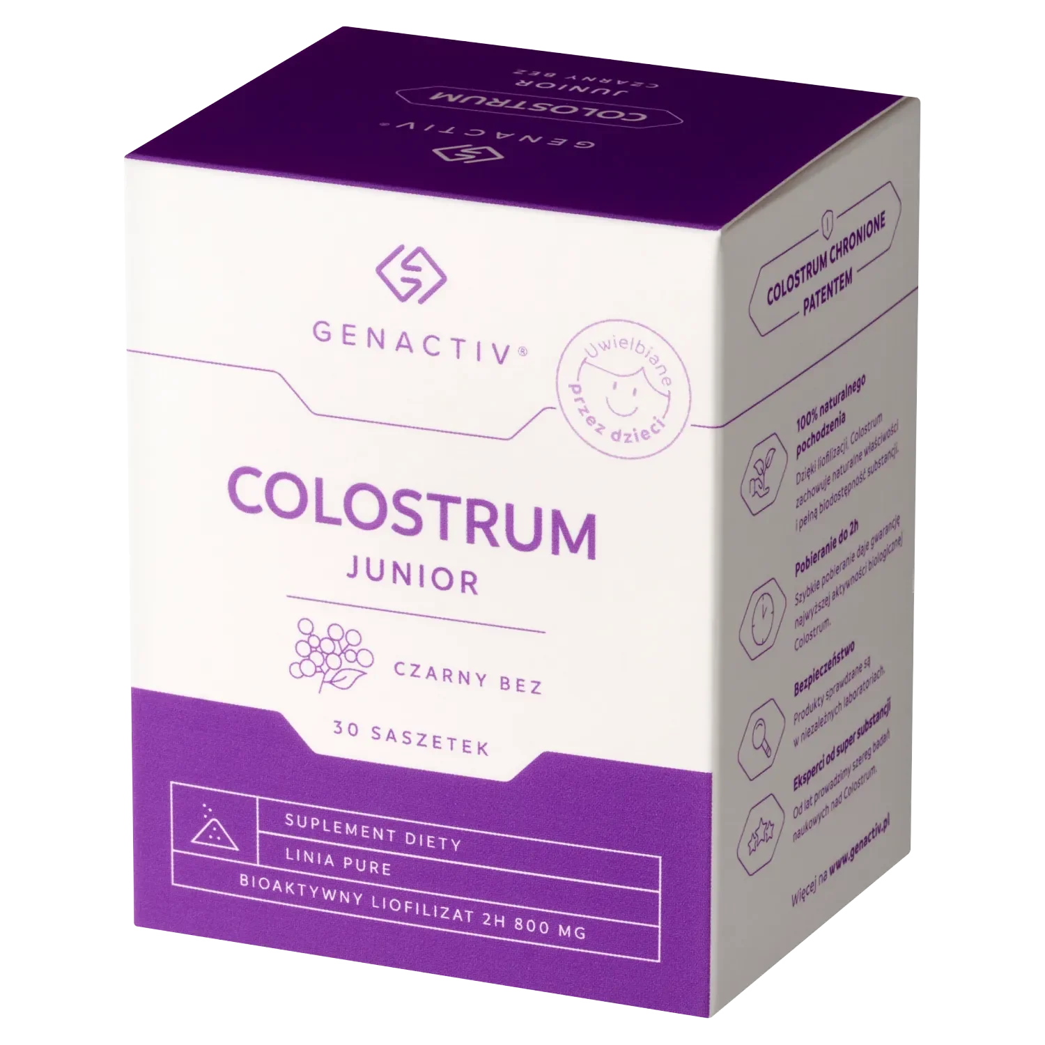 Genactiv Colostrum Junior Czarny Bez 30 saszetek