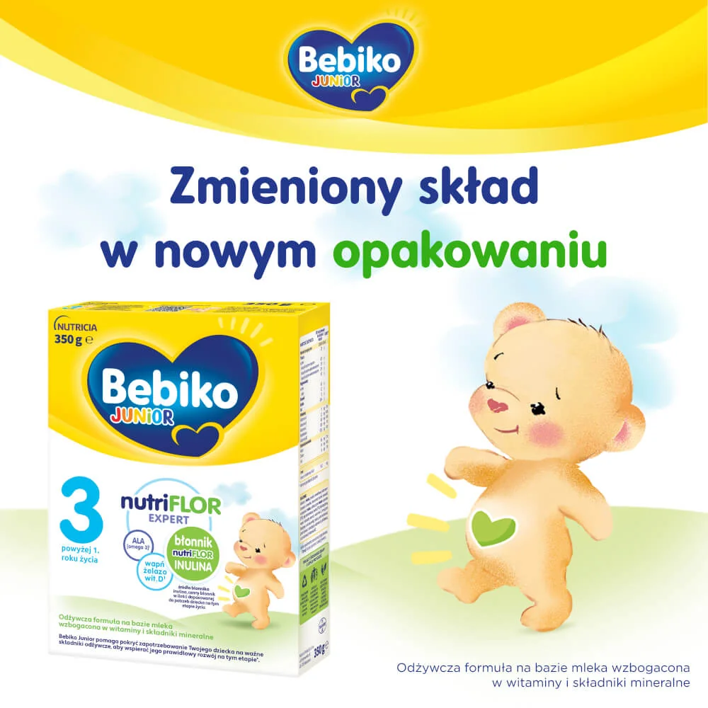 Bebiko Junior 3, modyfikowane mleko dla dzieci powyżej 1. roku życia, 350 g 